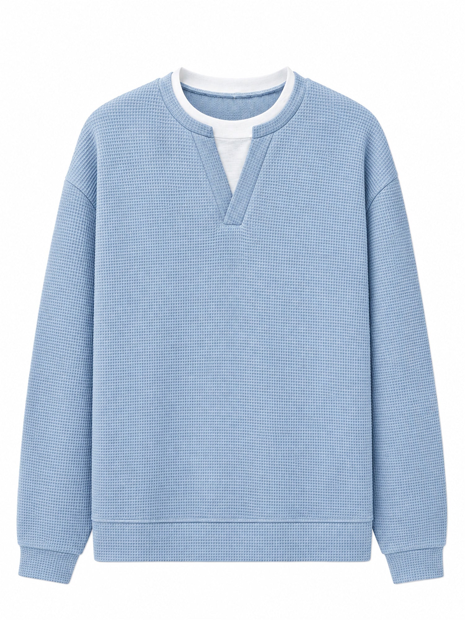 🔥Ett måste🔥👕 Strukturerad waffeltröja för män