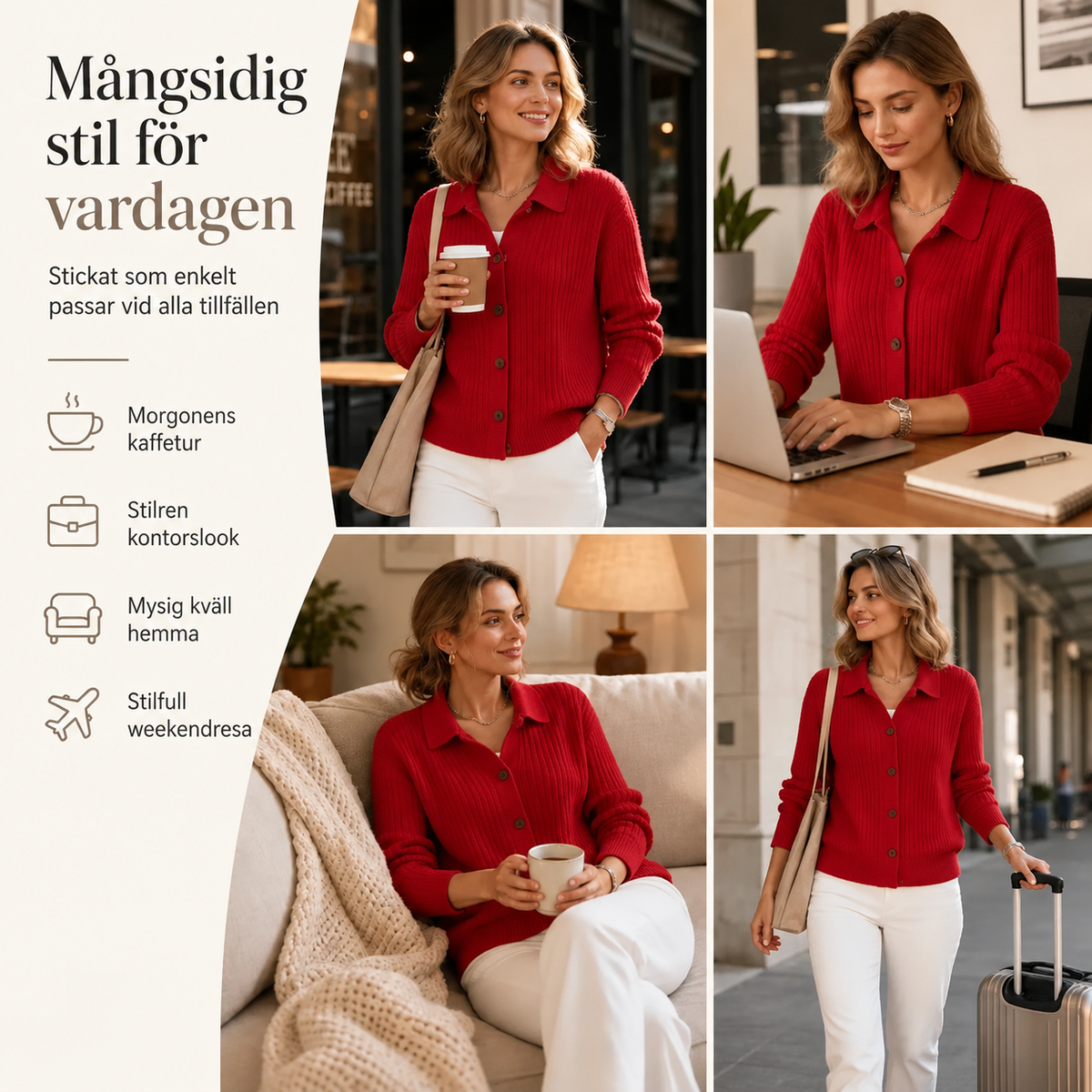 ✨Mångsidig för kontoret och fritiden, många färger och storlekar – damkofta