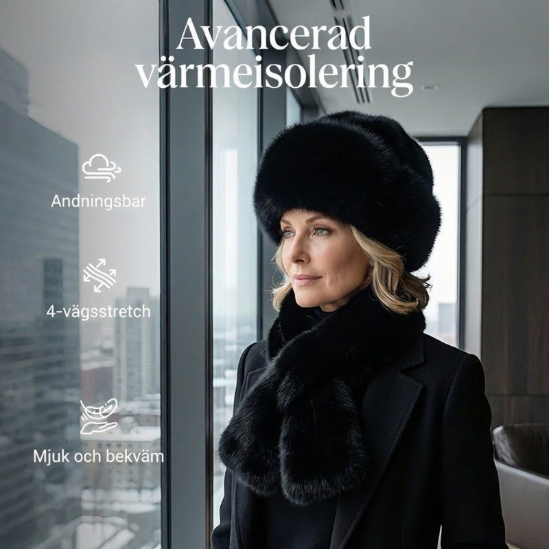 🔥 VINTERSÄLJ 50% RABATT! ❄️ Fluffig Pälskeps – Varm Vinterkeps + Gratis Matchande Halsduk (Endast 7 Kvar) ⏰