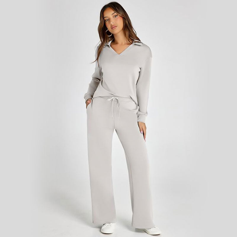 💖2-delade set för kvinnor Outfits Casual långärmade sweatshirts Set
