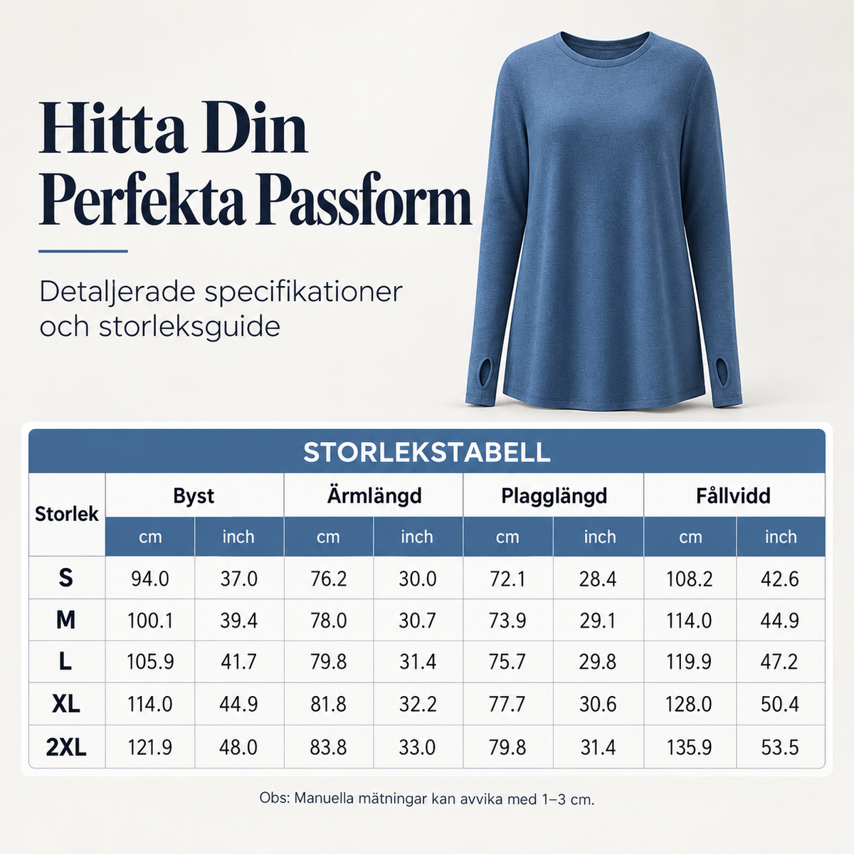 👚🌸 Bästsäljare – avslappnad långärmad topp för damer med rund halsringning