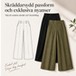 Casualbyxor för damer med hög midja, vida ben och skräddarsydd passform med ett flödande fall