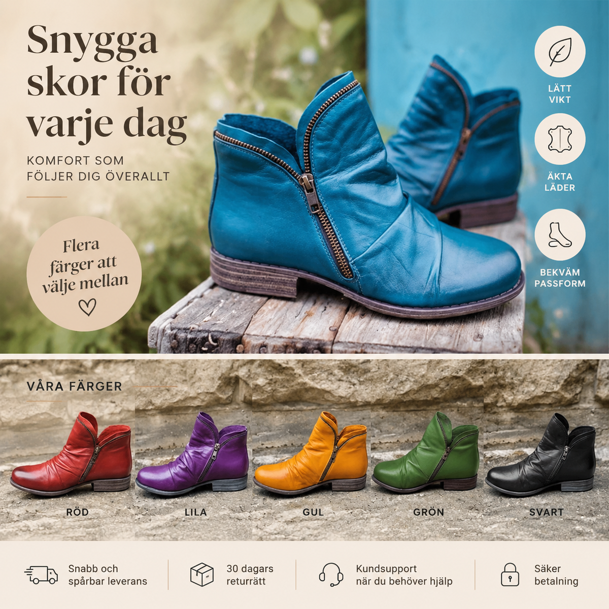 Dam Ankelstövlar med Sidodragkedja – Komfort & Stil För Hösten
