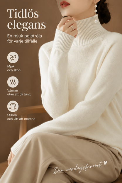 🍂Nya höstnyheter|Mjuk Stickad Polotröja för Dam – Elegant Varm Tröja för Höst & Vinter