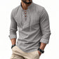 🔥HOT SALE🔥Men's Vintage V-neck T-shirt Linen Pirate Medieval Viking Gothic Tops Shirts Long Sleeved