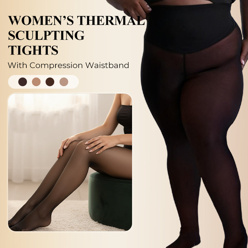 🔥Begränsad tid 50 % rabatt⏰Termiska formande tights för kvinnor med kompressionsmidjeband💕