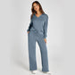 💖2-delade set för kvinnor Outfits Casual långärmade sweatshirts Set