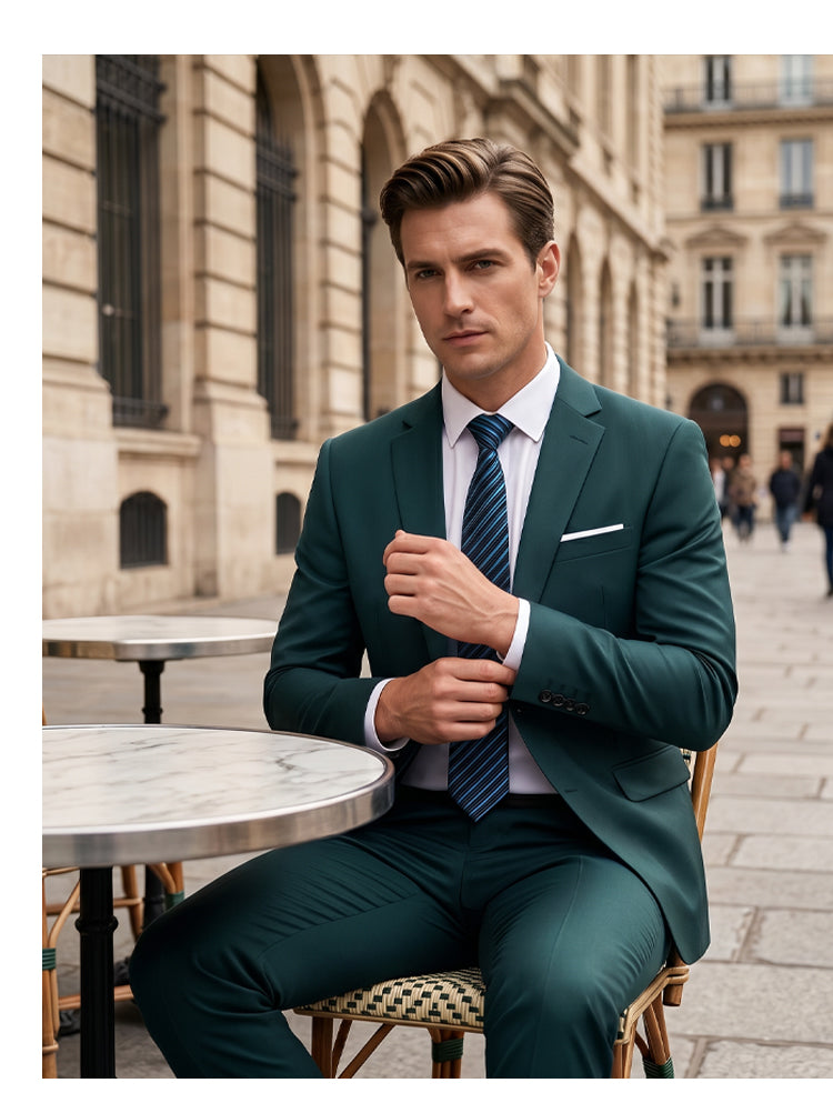 🤵 50% RABATT NU! 💼 Herr Tvådelad Kostym i Modern Passform – Andningsbar, Skrynkelfri & Professionell Stil ✨