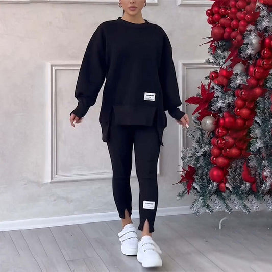 👚 Avslappnat Set med Sweatshirt och Leggings för Kvinnor - Mjukt och Andas Material för Vardag och Träning 🏃‍♀️💫