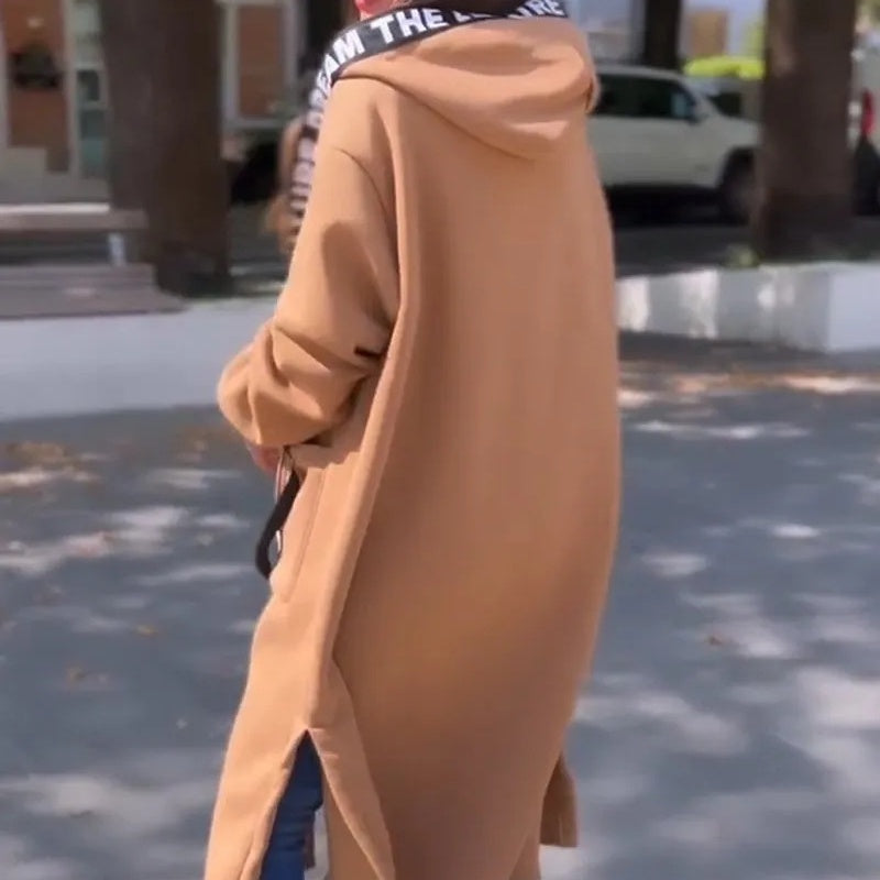 🔥Essentiella outfits för dejter✨ Lång tröja med huva för dam🍂