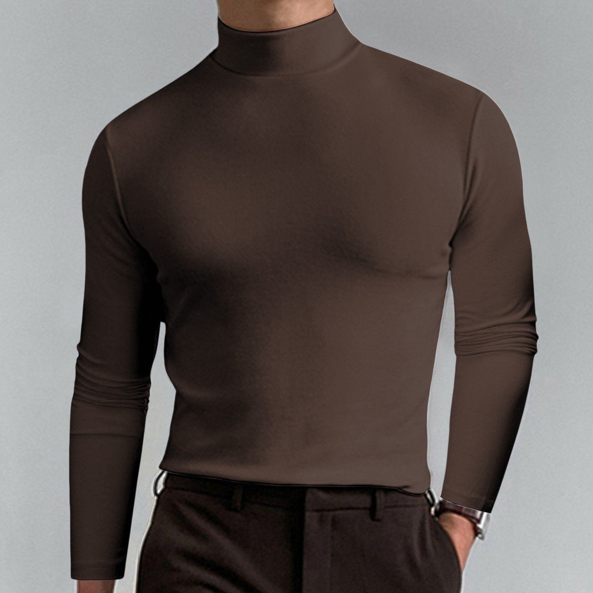 🔥 2026 Ny herr-T-shirt med rund hals och slim fit - Elastisk och andningsbar, lämplig för träning eller vardagsbruk, snygg och bekväm 🏃‍♂️📦
