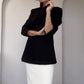Fashionable Leader One Button Stand Collar Long Sleeve Blazer Jacket