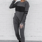 Women's Casual Color Blocking Tops ＆ Pants 2-Piece Set