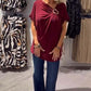 Women's Stylish Asymmetric Neckline Short Sleeve Top