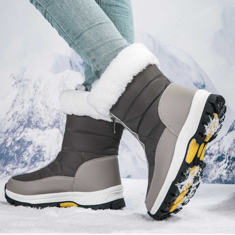 👢 60% RABATT NU! ✨ Dam Halkfria Varma Snöstövlar - Vattentät Termisk Isolation med Dragkedja för Extremt Kallt Väder ❄️🔒