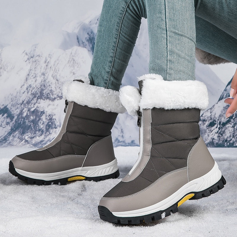 👢 60% RABATT NU! ✨ Dam Halkfria Varma Snöstövlar - Vattentät Termisk Isolation med Dragkedja för Extremt Kallt Väder ❄️🔒