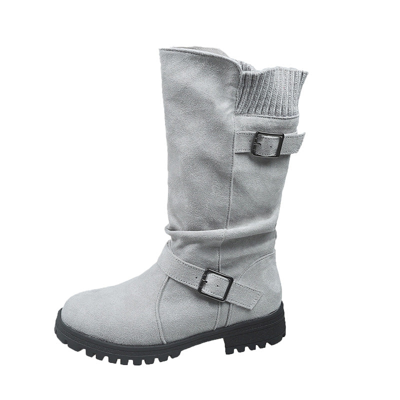 👢 50 % RABATT NU! 🔥 Chica-stövlar i mocka för damer – europeisk stil & halkfri sula, komfort hela dagen 🍂✨