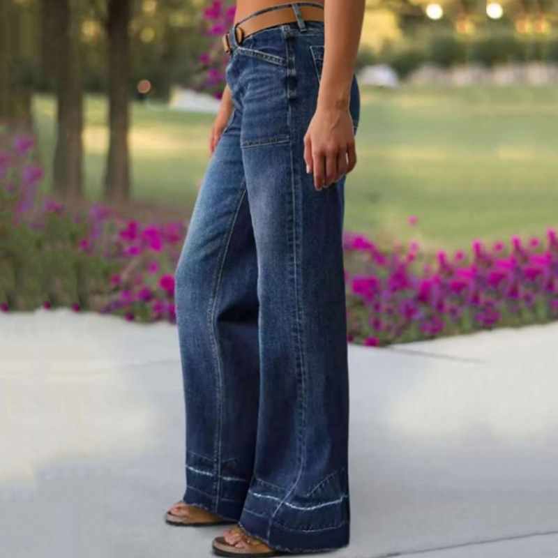 🎁Nya Tillskott 2026 – 👖50% Rabatt💥Retro Flare Jeans för Kvinnor med Fickor