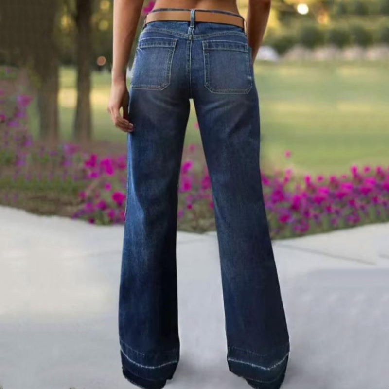 🎁Nya Tillskott 2026 – 👖50% Rabatt💥Retro Flare Jeans för Kvinnor med Fickor
