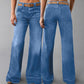 🎁Nya Tillskott 2026 – 👖50% Rabatt💥Retro Flare Jeans för Kvinnor med Fickor