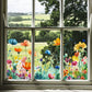 💐Colorful Floral Bouquet Window Sticker🖼️