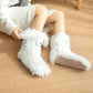 🧦💥Dam plysch‑toffelstrumpor – Tjock fleecefodrade halkfria golvstrumpor, perfekta för hemmabruk på vintern ✨