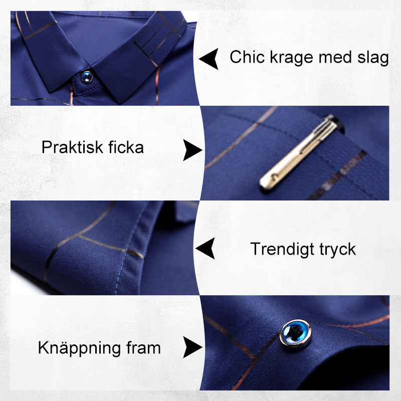 👔✨ 50% RABATT! | Strykfri Långärmad Skjorta för Män – Skrynkelfri, Premiumskärning & Bekväm!