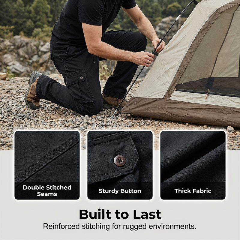 👖50% RABATT NU! 🛠️ Taktiska cargo-byxor i bomull – många fickor, förstärkta sömmar & justerbar midja 👖