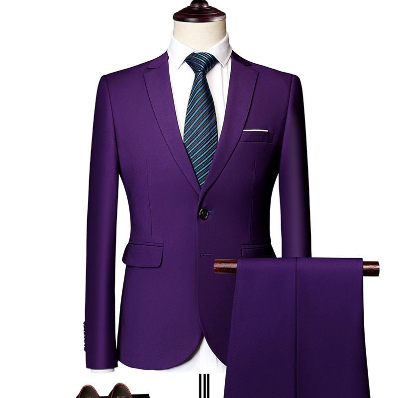 🤵 50% RABATT NU! 💼 Herr Tvådelad Kostym i Modern Passform – Andningsbar, Skrynkelfri & Professionell Stil ✨