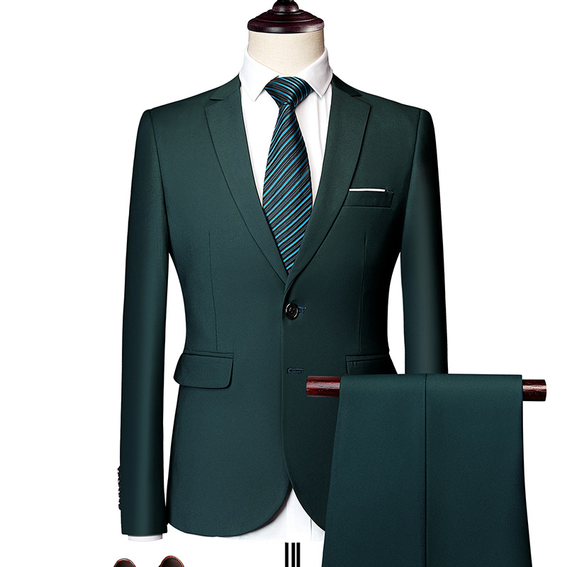 🤵 50% RABATT NU! 💼 Herr Tvådelad Kostym i Modern Passform – Andningsbar, Skrynkelfri & Professionell Stil ✨
