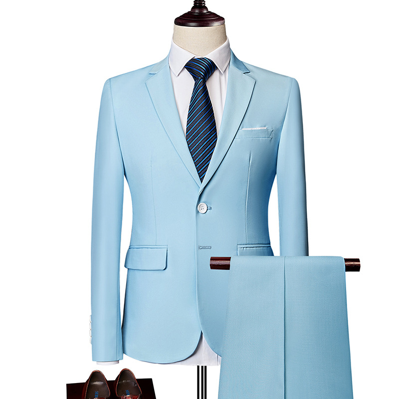 🤵 50% RABATT NU! 💼 Herr Tvådelad Kostym i Modern Passform – Andningsbar, Skrynkelfri & Professionell Stil ✨