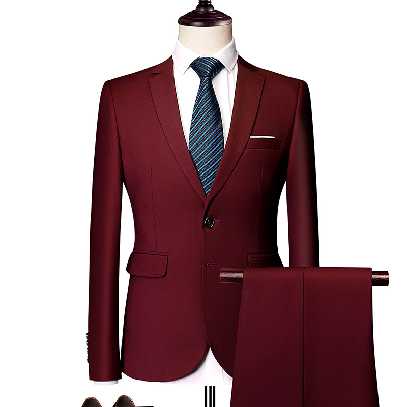 🤵 50% RABATT NU! 💼 Herr Tvådelad Kostym i Modern Passform – Andningsbar, Skrynkelfri & Professionell Stil ✨