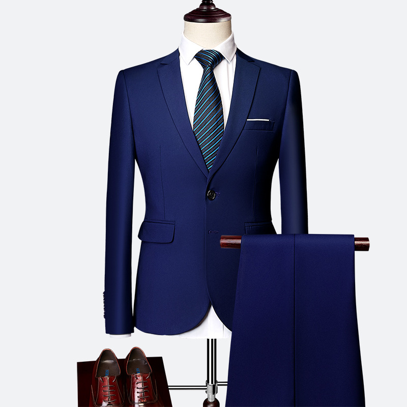 🤵 50% RABATT NU! 💼 Herr Tvådelad Kostym i Modern Passform – Andningsbar, Skrynkelfri & Professionell Stil ✨