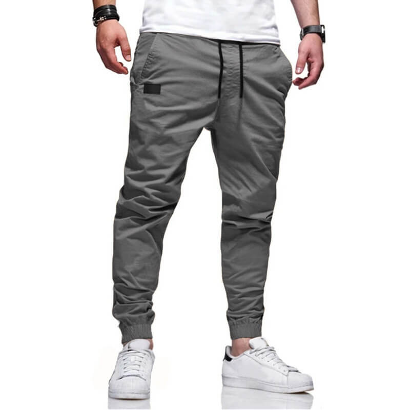 👖 50% RABATT NU! 🏃 Herr Casual Joggers – Dragsko Elastisk Midja, Slim Fit & Hög Stretch – Perfekt För Alla Årstider 🌧️