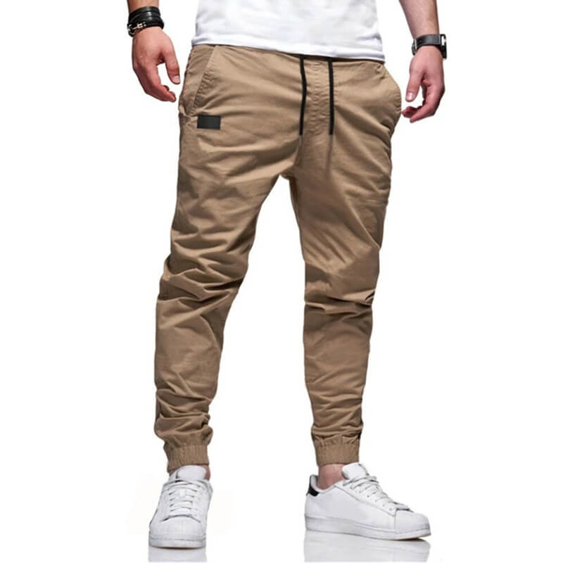👖 50% RABATT NU! 🏃 Herr Casual Joggers – Dragsko Elastisk Midja, Slim Fit & Hög Stretch – Perfekt För Alla Årstider 🌧️