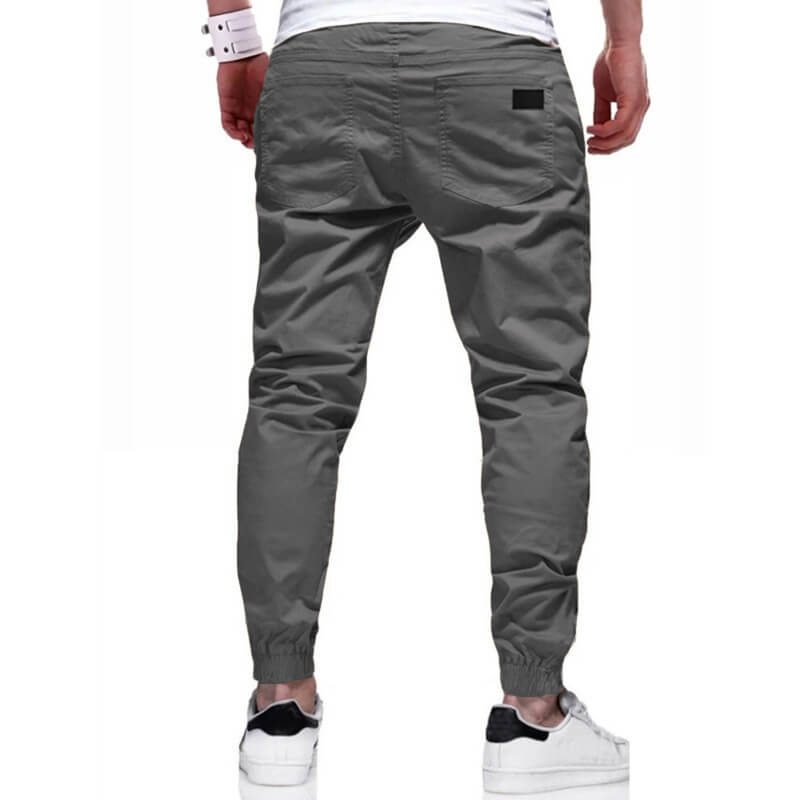 👖 50% RABATT NU! 🏃 Herr Casual Joggers – Dragsko Elastisk Midja, Slim Fit & Hög Stretch – Perfekt För Alla Årstider 🌧️