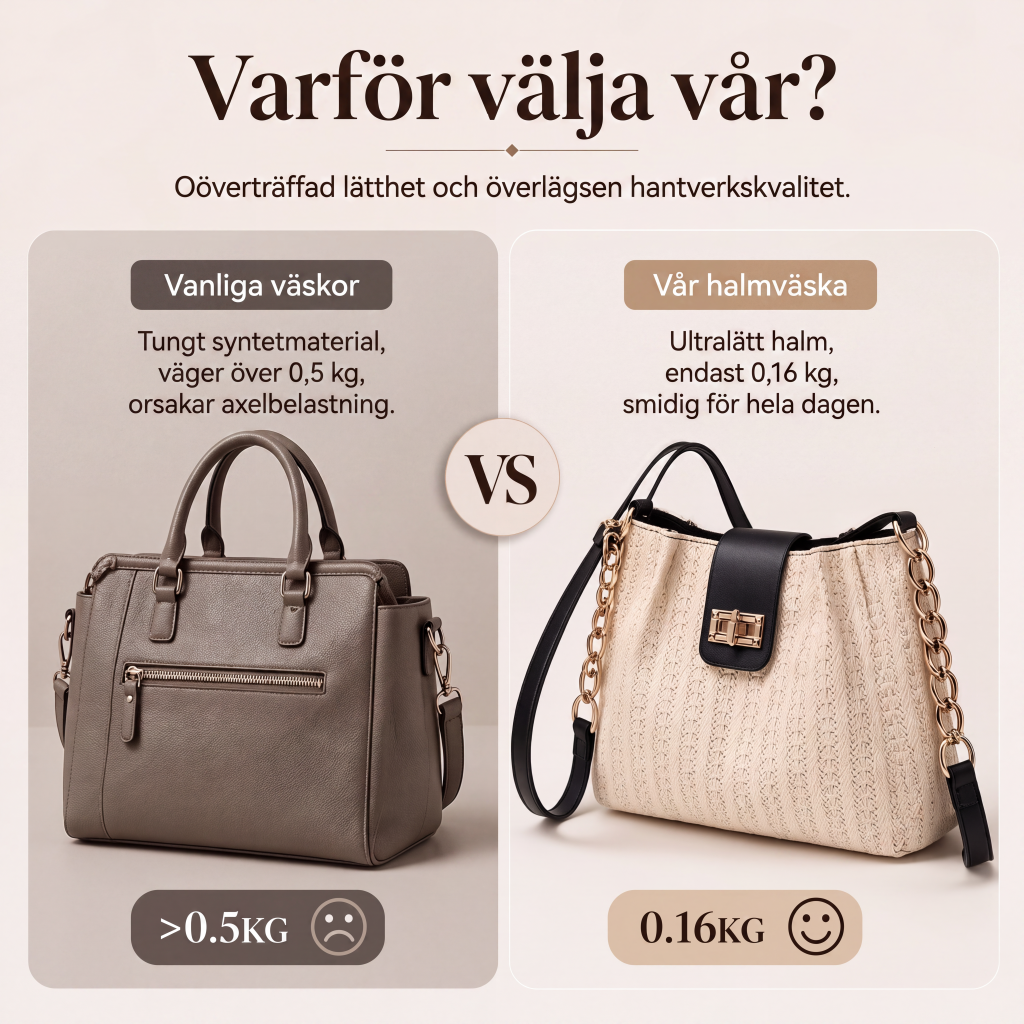 ✨50% RABATT NU! !✨Rymlig halmvæska för pendling