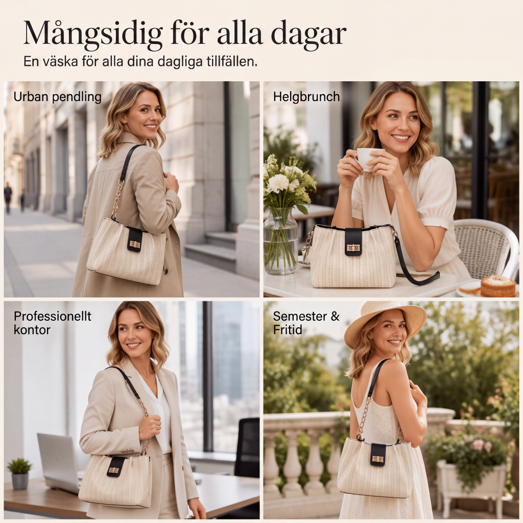 ✨50% RABATT NU! !✨Rymlig halmvæska för pendling
