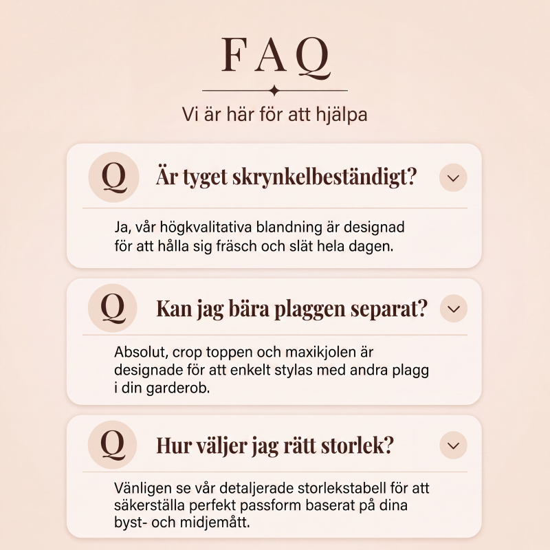 Nya ankomster📦👚 Stilren croppad topp med lång kjol – tidlös elegans för alla tillfällen