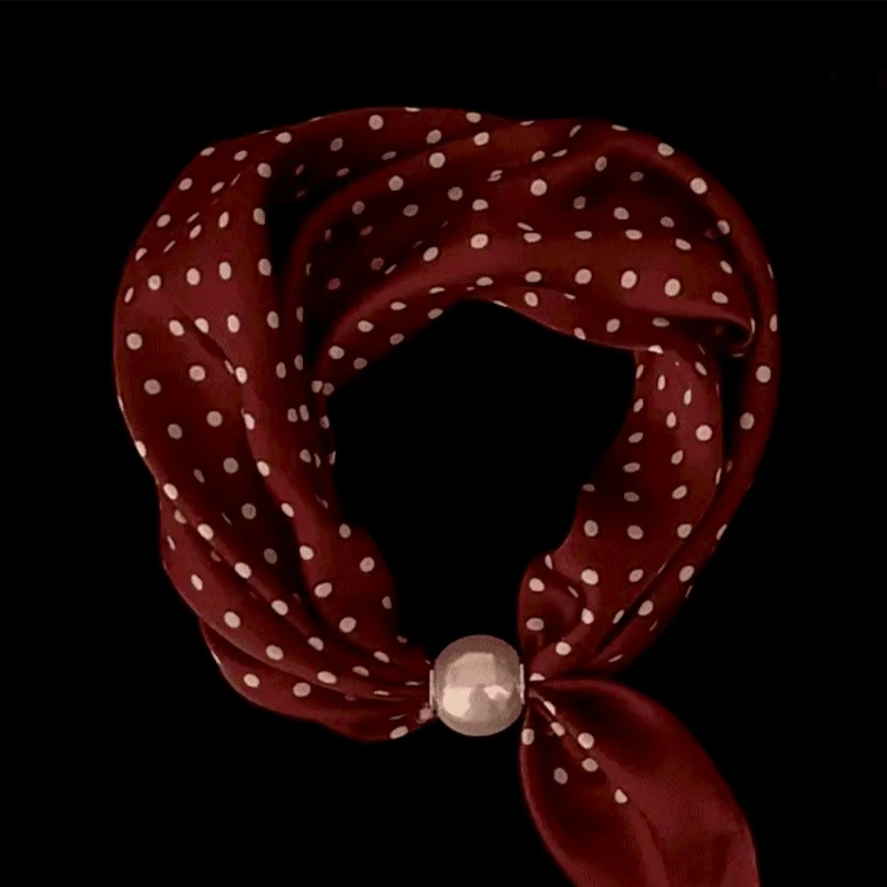 🌸Mjuk scarf med magnetiskt pärlspänne | Ingen knut behövs – enkel elegans på några sekunder