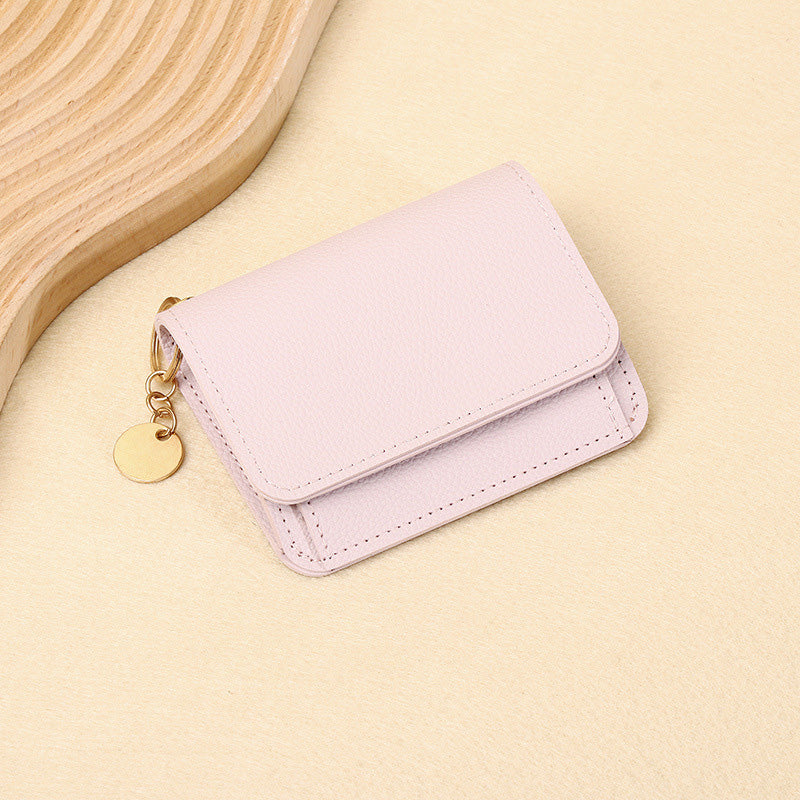 💕RFID-skyddad kortplånbok för kvinnor, mini kortfodral med nyckelring, myntficka och ID-fönster👛