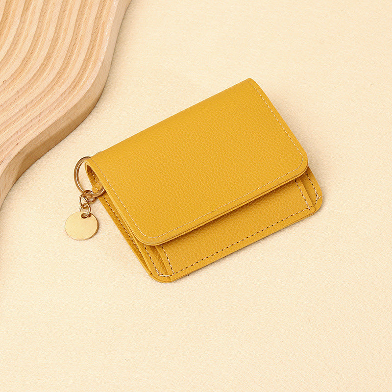 💕RFID-skyddad kortplånbok för kvinnor, mini kortfodral med nyckelring, myntficka och ID-fönster👛