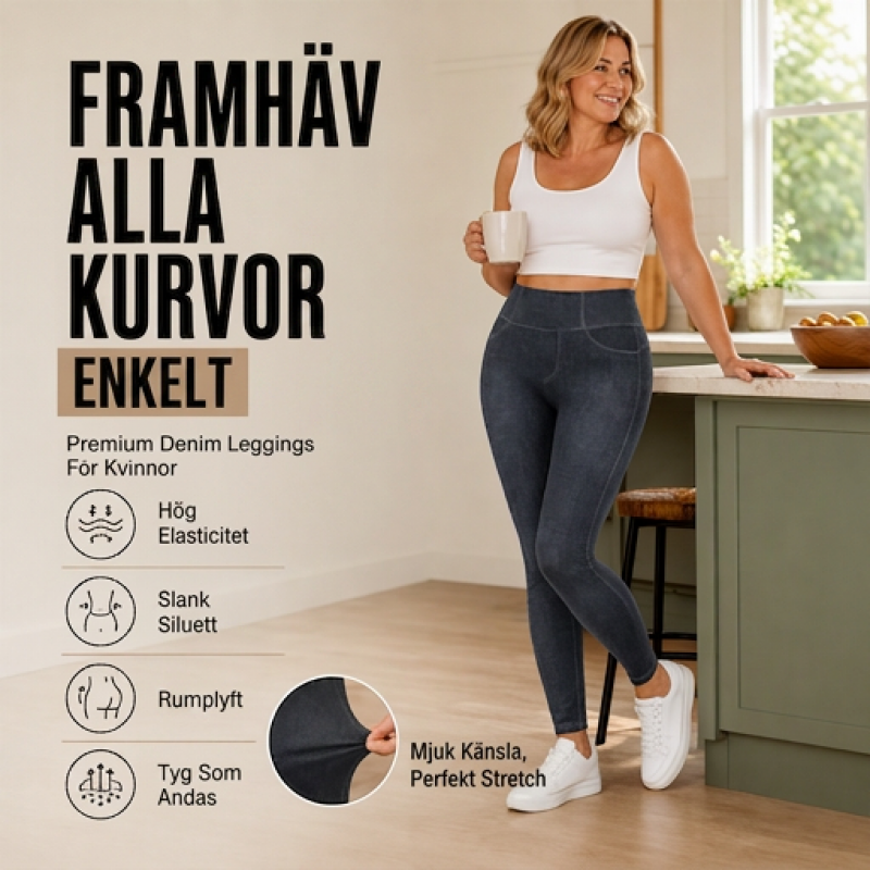 Högmidjade rumplyftande leggings för kvinnor