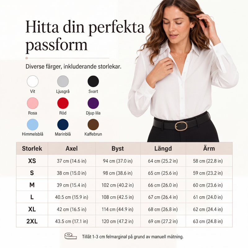🔥50% rabatt!Damens mångsidiga långärmade skjorta i silkeslen satin
