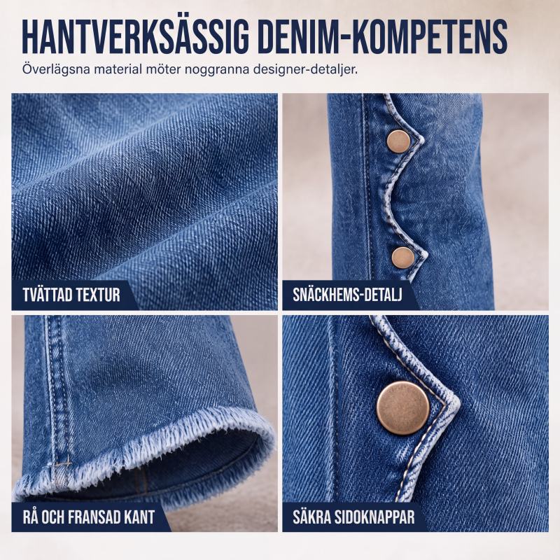 🔥50% rabatt!⏰Sista dagen på rean 💃Damernas högmidjade slitna bootcut-jeans
