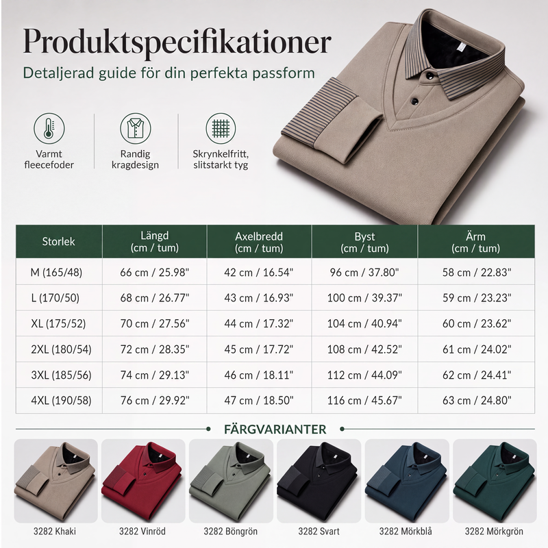 Nya ankomster📦|Herrtopp i falsk tvådelad design med långa ärmar