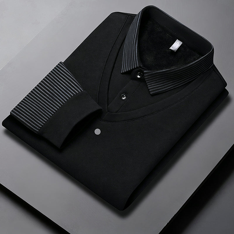 Nya ankomster📦|Herrtopp i falsk tvådelad design med långa ärmar