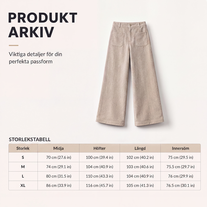 Bästsäljare🔥 👖 Vida byxor med sidfickor