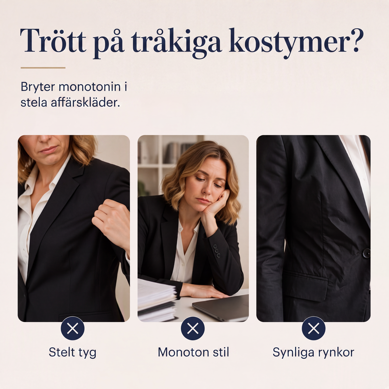 Nyhet✨ 🌸 Konstnärlig kavaj med matchande byxor – professionell stil med mjuk blomsterdetalj