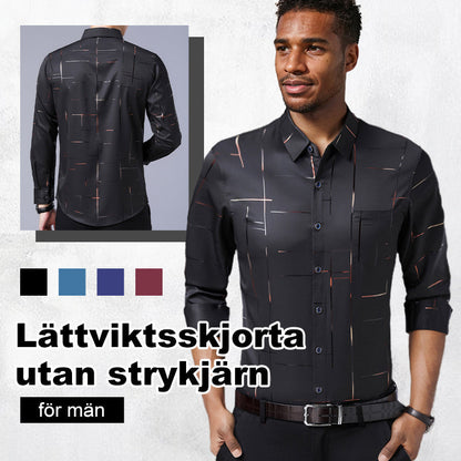 Lättviktsskjorta utan strykjärn för män